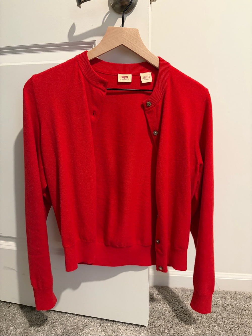 Levi's Red Women's Crewneck Cardigan